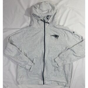 New England Patriots Nike Full Zip Hoodie Jacket Grey Blue Men's Size 2XL